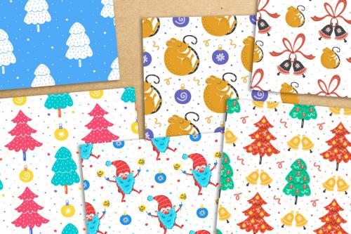 Deeezy - Christmas seamless patterns, digital paper