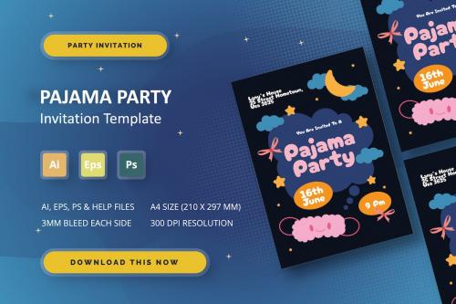 Pajama - Party Invitation