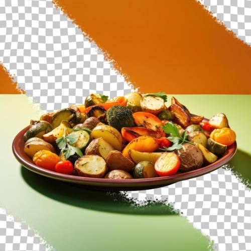 Vegetables On Dish Transparent Background