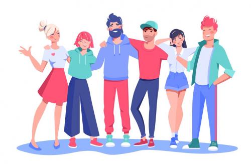 Deeezy - 12 vector people scenes on business abstract themes