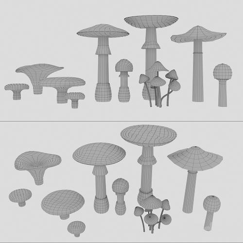 Mushrooms. Set1