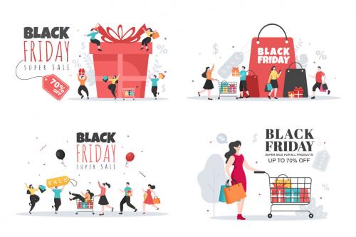 Deeezy - 20 Black Friday Give Big Discount Sale Vector