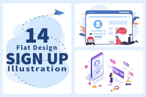 Deeezy - 14 Registration or Sign Up Login for Account illustration