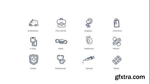 Videohive Medical - Outline Icons 49818237