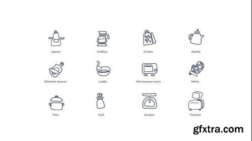Videohive Cooking - Outline Icons 49817624