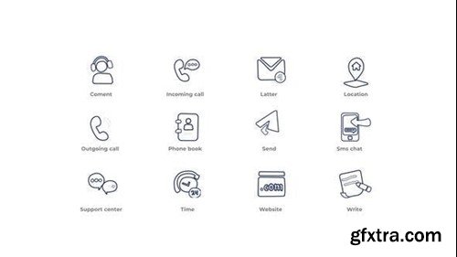 Videohive Contact Us - Outline Icons 49817568