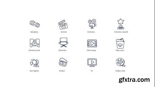 Videohive Cinema - Outline Icons 49817499