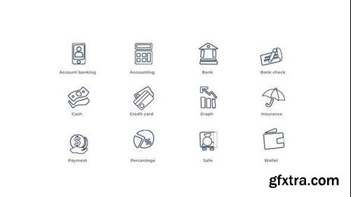 Videohive Banking - Outline Icons 49817421