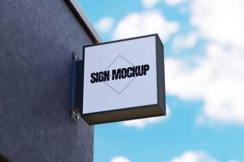 Square Sign Mockups