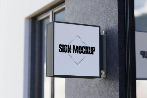 Square Sign Mockups