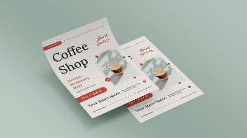 Grand Opening Coffee Shop Flyer Set 003