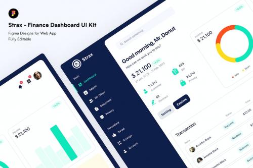 Strax - Finance Dashboard UI Kit