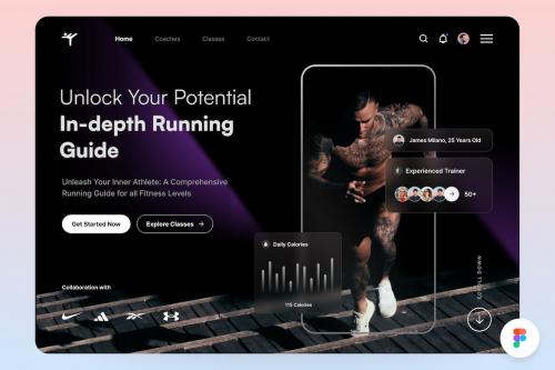 Sport & Running Guide Platform Hero Website