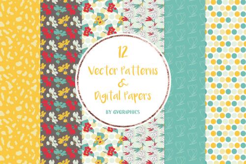 Deeezy - FREE Vector Spring Flowers Patterns & Digital Papers