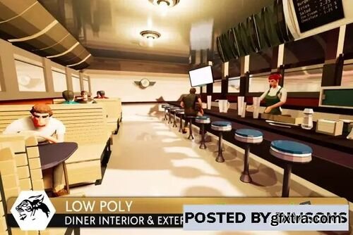 Low Poly - Diner / Cafe Environment v1.0