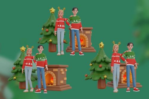 Christmas Celebrity - 3D Illustration