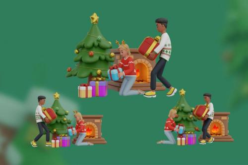 Christmas Celebrity - 3D Illustration