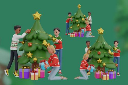 Christmas Celebrity - 3D Illustration