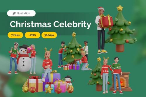 Christmas Celebrity - 3D Illustration