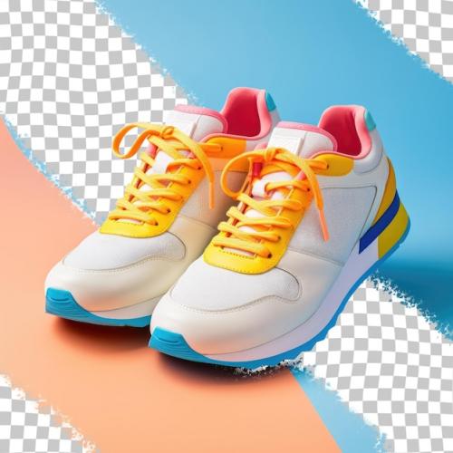 View Of Modern Man S Sports Shoes Isolated On Transparent Background