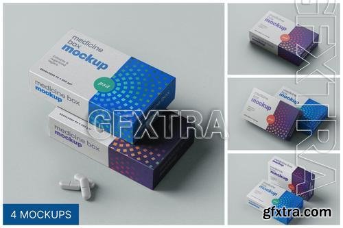 Pill Box Medicine Packaging Mockup Set ZDSJ4C7