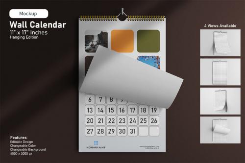 Deeezy - Wire Wall Calendar 11x17 Inches - Hanging