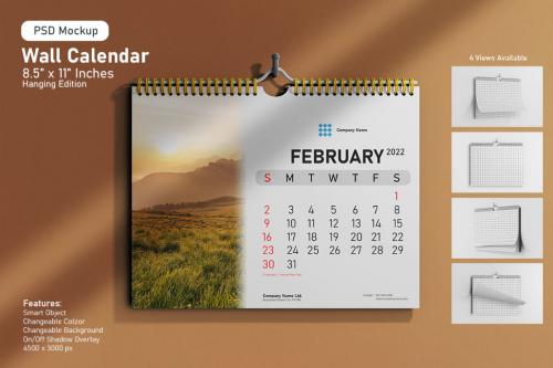 Deeezy - Wire Wall Calendar 8.5x11 Inches - Hanging