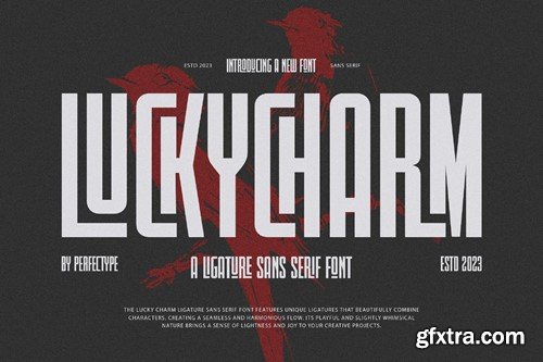 Lucky Charm Modern Ligature Sans Serif Font CAVCWAQ