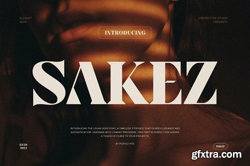 Sakez Elegant Serif Font Typeface SHDGXZL