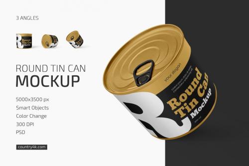 Deeezy - Round Tin Can Mockup Set