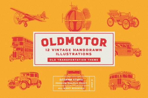 Deeezy - Oldmotor - Vintage Illustrations