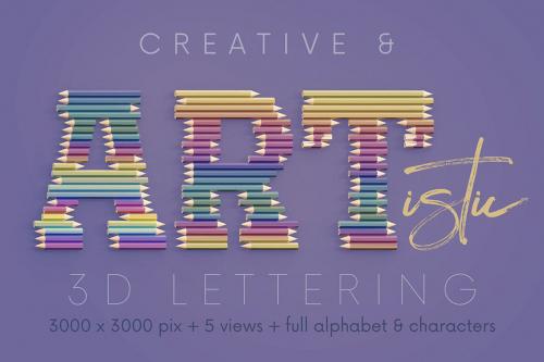 Deeezy - Color Pencils - 3D Lettering