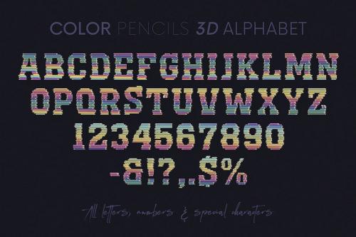 Deeezy - Color Pencils - 3D Lettering