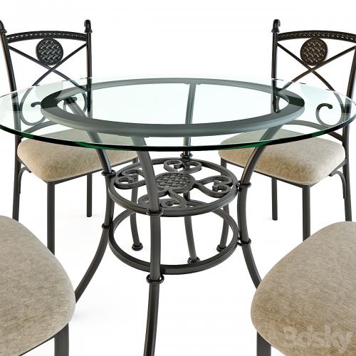 Traditional style dining table set