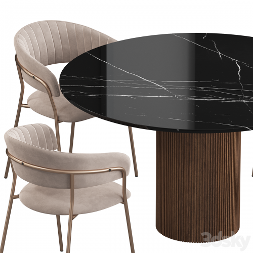 Ostinato table Turin chair Dining set