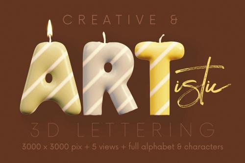 Deeezy - Birthday Candle - 3D Lettering