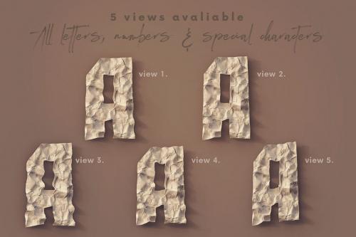 Deeezy - Crumpled Paper - 3D Lettering