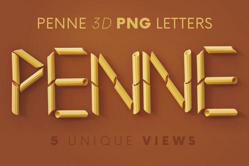 Deeezy - Penne Pasta - 3D Lettering