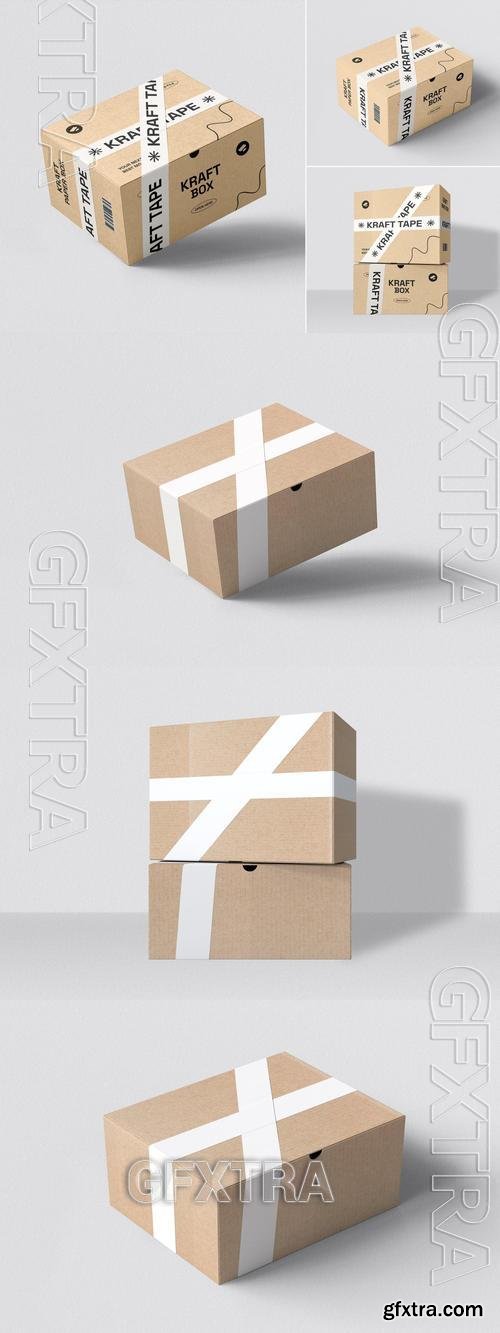 Kraft Box Packaging Mockup Set 4NKFMB8