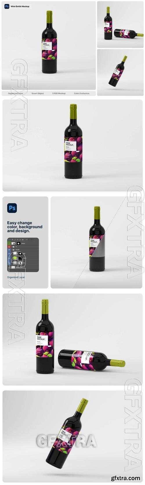 Wine Bottle Mockup 6BG8C6K