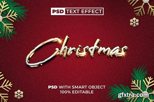 Christmas Text Effect Golden Style EDCLHUC