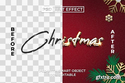 Christmas Text Effect Golden Style EDCLHUC