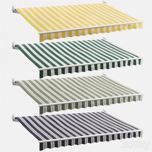 Awning set 3 (striped)