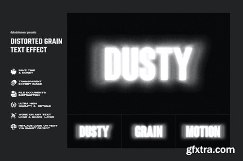 Distorted Grain Text Effect Z37K655