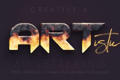 Deeezy - Metal & Fire - 3D Lettering