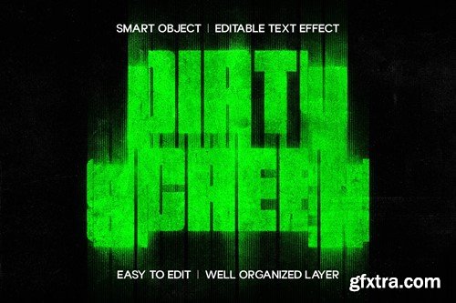 Dirty Electronic Text Effect MX36YLP