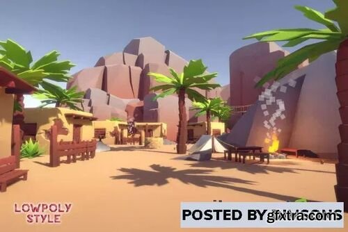 Lowpoly Style Desert Environment v1.1