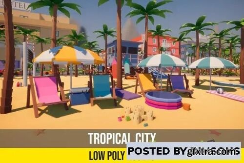 Low Poly Tropical City v1.0