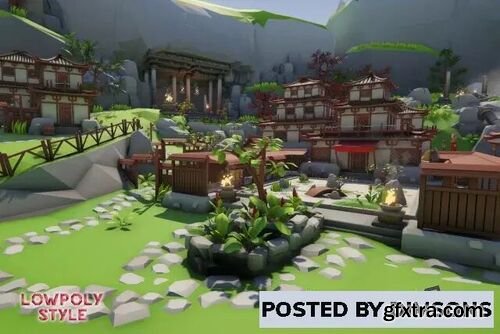 Lowpoly Style Asia Environment v1.0