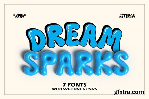 Dream Sparks - Bubble Display Font EVA9PZ4